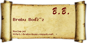 Brebu Boáz névjegykártya